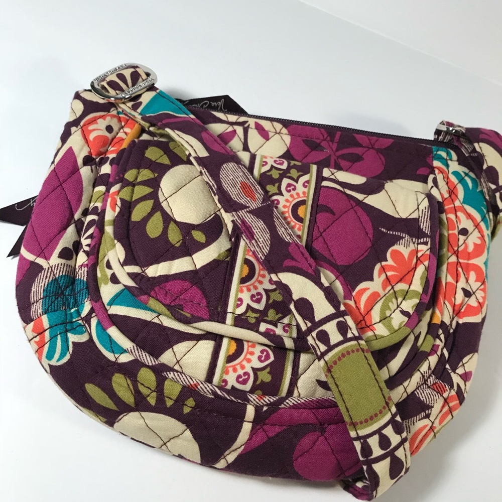 Vera Bradley Retired Plum Crazy Lizzie Mini Crossbody Bag